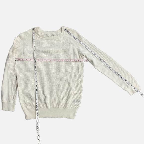 Marc by Marc Jacobs Sweater Crewneck Waffle Knit Size XS Antique White Neutral - Picture 10 of 11
